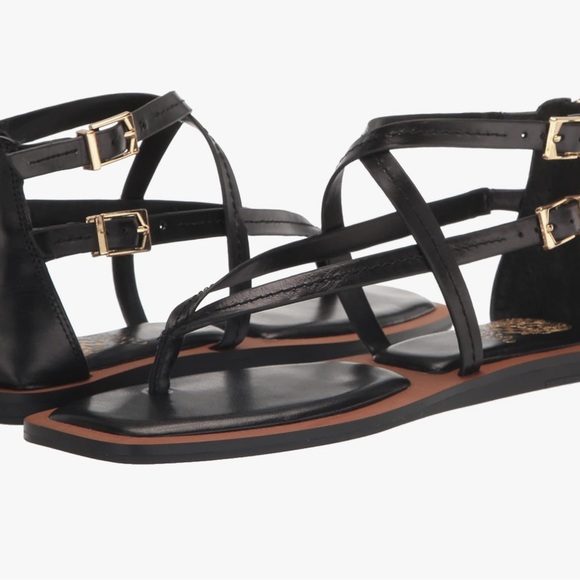 NWT Vince Camuto Black Sandals with Crisscross Straps - Size 8 - Picture 3 of 7